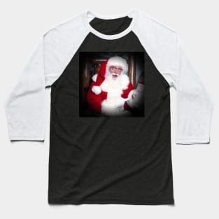 Santa's list black vignette Baseball T-Shirt